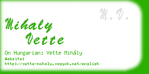 mihaly vette business card